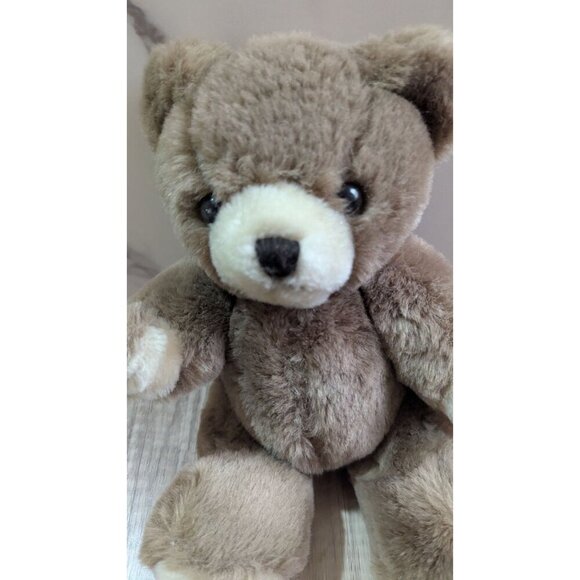 Vintage 1986 Brown Plush Teddy Bear - Polyester Fiber Stuffed Animal Collectible - Picture 5 of 8